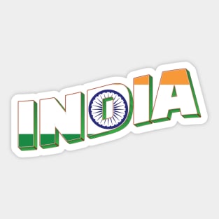 India Vintage style retro souvenir Sticker